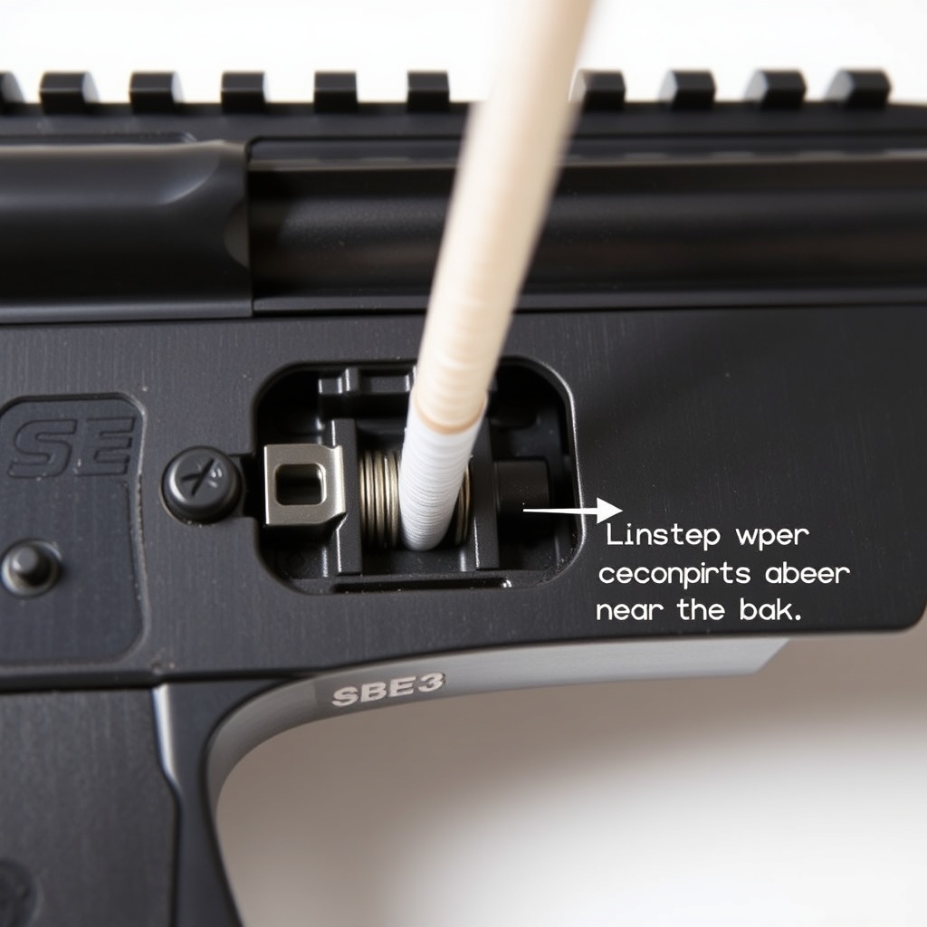 A photo of the SBE3 receiver with the trigger group removed